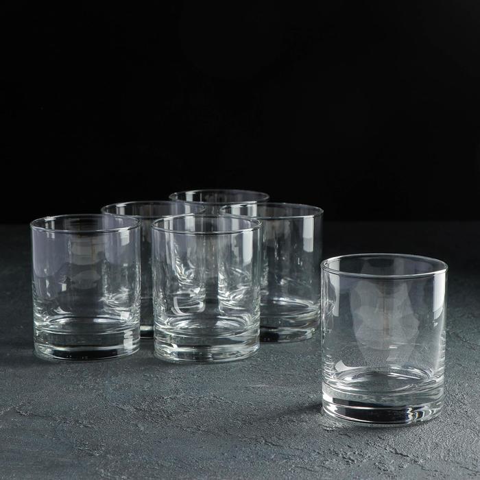 Набор низких стеклянных стаканов Island, 300 мл, 6 шт набор стеклянных стаканов низких magistro иллюзия 450 мл 9 5×11 5 см 6 шт цвет розовый