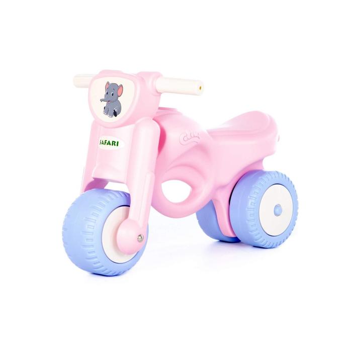Каталка-мотоцикл «Мини-мото» сафари, розовая