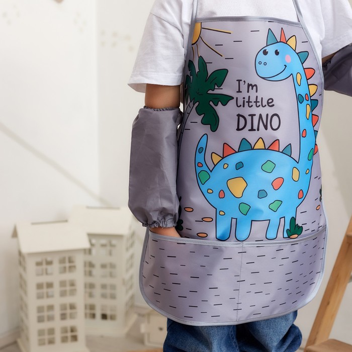Набор детский для творчества Collorista "Little dino" фартук 49 х 39 см и нарукавники