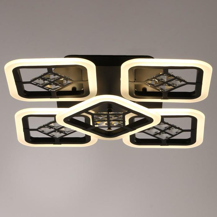 

Люстра с ПДУ 1530/5BK LED 90Вт 3000-6000К диммер черный 40х40х9 см