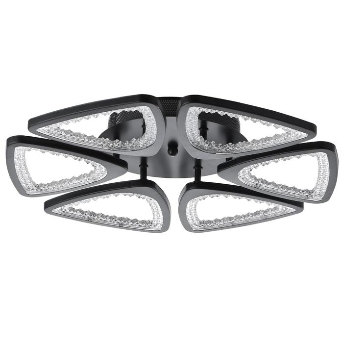 

Люстра с ПДУ 1143/6BK LED 120Вт 3000К-6000К диммер черный 48х48х7 см