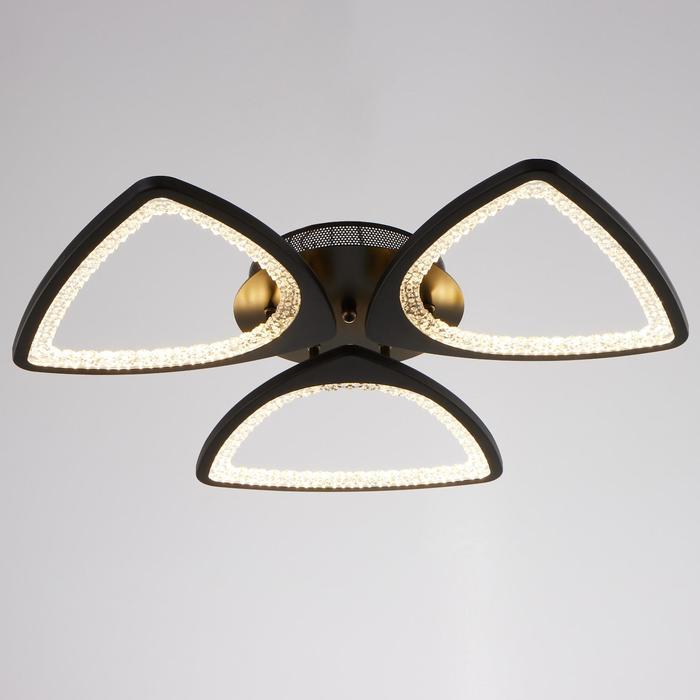 

Люстра с ПДУ 1143/3BK LED 102Вт 3000К-6000К диммер черный 64х64х7 см