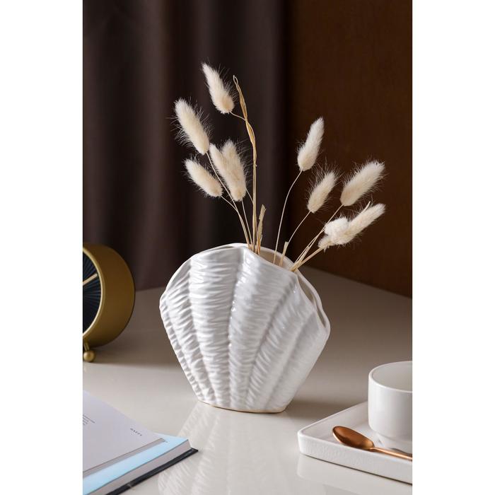 

Ваза керамическая "Мидея", настольная, белая, 15 см