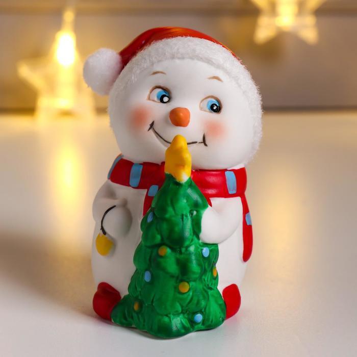 

Фигурка "Снеговик с елочкой" 6,5х5х8 см