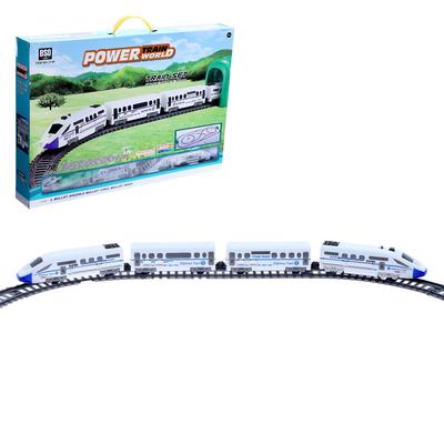Железная дорога «Экспресс», работает от батареек, длина пути 900 см, свет - Фото 1