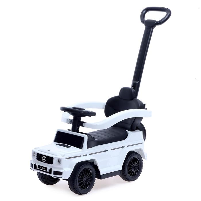 

Толокар - каталка Mercedes-Benz G350d, с родительской ручкой, звук, цвет белый