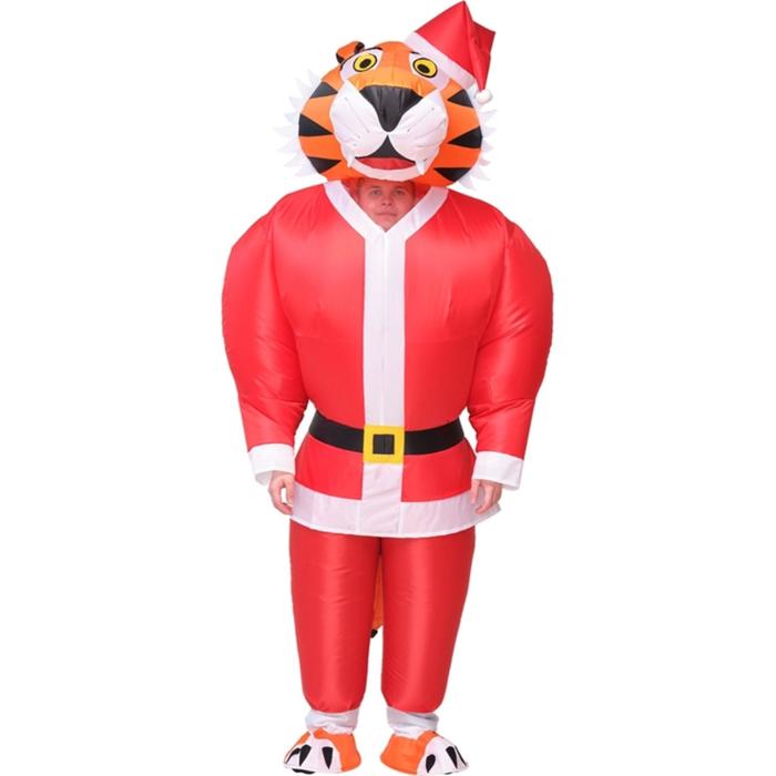 фото Костюм надувной "тигр" в красном костюме, рост 150-190 см