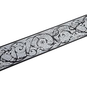 Декоративная планка «Вензель», длина 350 см, ширина 7 см, цвет белый с чёрным