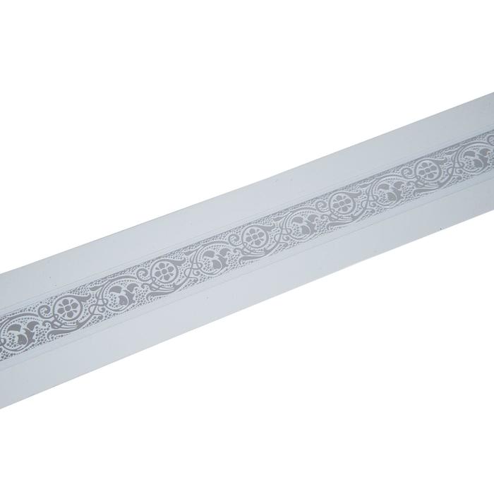 Декоративная планка «Грация», длина 600 см, ширина 7 см, цвет серебро/белый