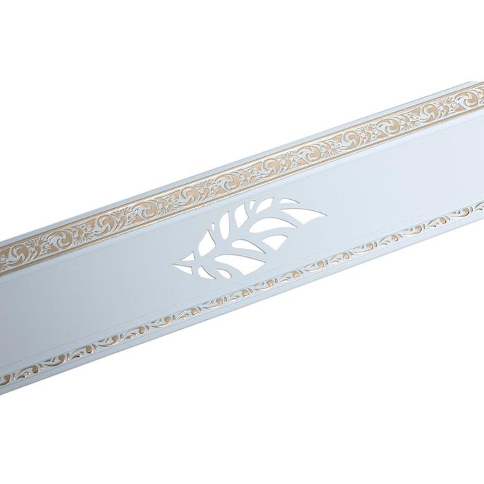 Декоративная планка «Лист», длина 600 см, ширина 7 см, цвет золото/белый