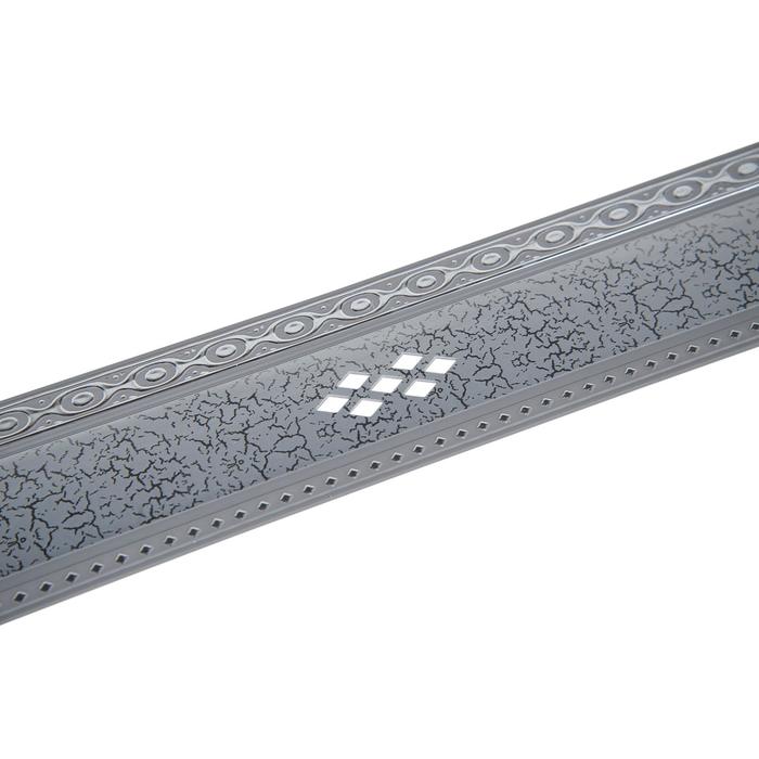 Декоративная планка «Ромб», длина 600 см, ширина 7 см, цвет серебро/элегант