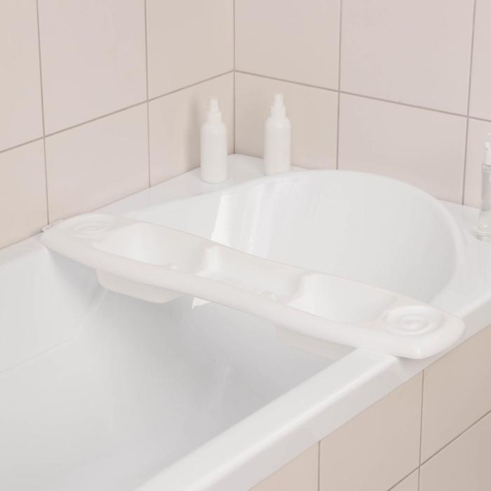

Полка на ванну Rambai, 74×17,5×7 см, цвет белый