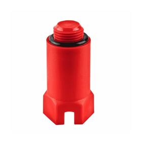 Заглушка "РОС" 128-3545, для водорозетки, 1/2", наружная резьба, L= 68 мм, пластик, красная   737534