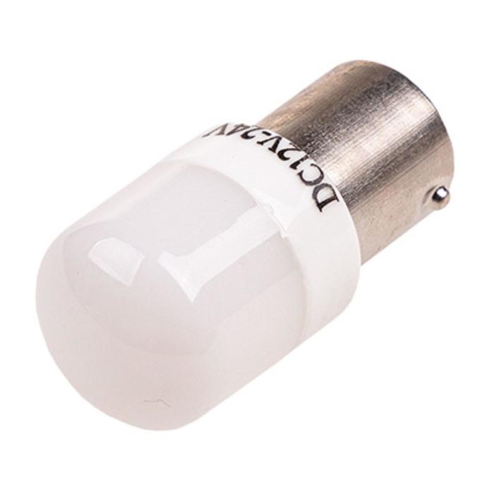 фото Лампа светодиодная s25, (p21w), 12-24v, 6 smd диода, 1-конт., биполярная, белая, skyway, s08202045