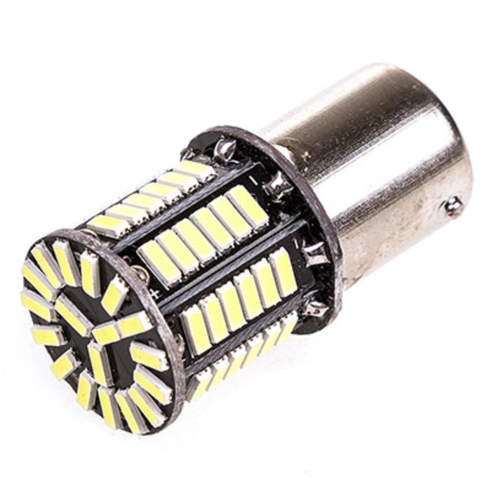 фото Лампа светодиодная s25, (p21w), 12v, 66 smd диодов,1-конт, белая, skyway, s08201397