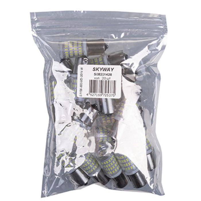 

Лампа светодиодная S25, (P21W), 12V, 80 SMD диода, 1-конт, белая, SKYWAY, S08201428