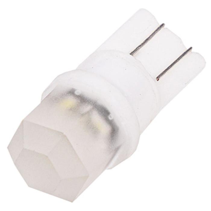 фото Лампа светодиодная t10 (w5w), 12v, 4 smd диода без цоколя, 1-конт, керамика, белая, s08201452 skyway