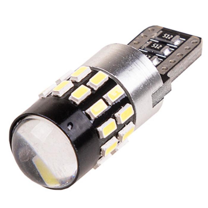 фото Лампа светодиодная t10 (w5w), 12-24v, 30 smd диодов, 1-конт, с обманкой, белая, skyway, s08202042