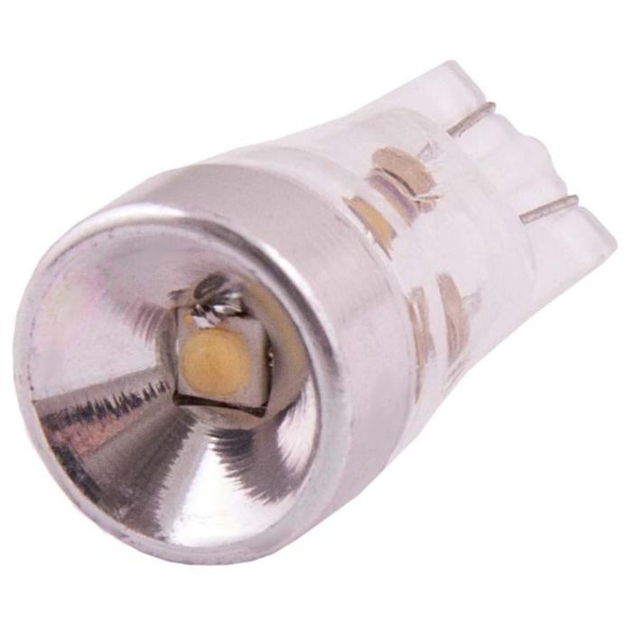 Лампа светодиодная Skyway T10 (W5W), 12 В, 1 SMD диод, 1-контактная, белая, без цоколя лампа светодиодная skyway t10 w5w 12 в 1 диод без цоколя s08201068