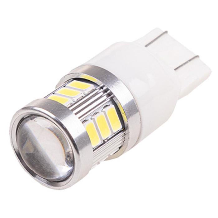 фото Лампа светодиодная t20 (w21/5w), 12-24v, 18 smd диодов, 2-конт, биполярная, белая, skyway, s08202044