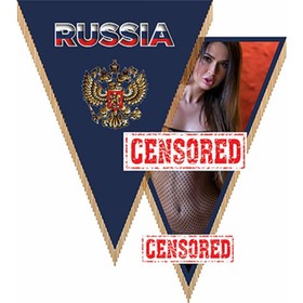 

Вымпел треугольный KAMAZ, с девушкой, фон синий, 260х200мм, цветной, SKYWAY