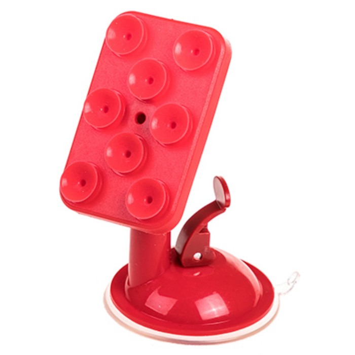Держатель телефона SKYWAY, на лобовое стекло и панель, на присоске, красный, HX-800 RED держатель телефона на лобовое стекло и панель на присоске skyway короткая жесткая ножка чер s00301039