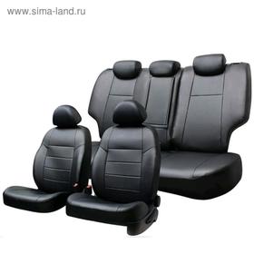 

Чехлы сиденья Toyota Caldina Van 1992-2002, жаккард, 8 предм., черный-серый, прав руль, Ty32-2