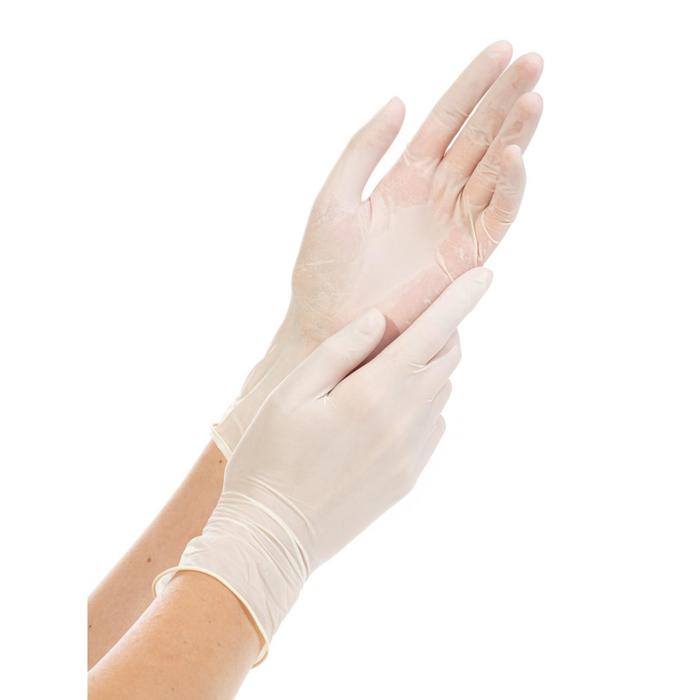 фото Перчатки медицинские benovy, нитрил, нестерильные, текстурированные на пальцах, белые, размер s, 100 пар