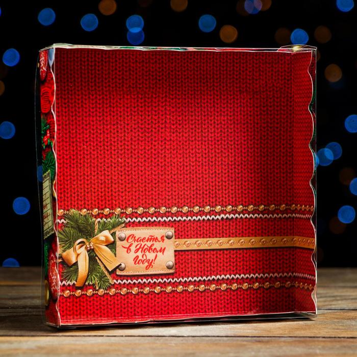 Коробочка для печенья С новым годом!, 15 х 15 х 3 см набор для детского творчества алмазная мозаика открытка с новым годом 3 15 х 15 см