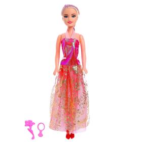 Кукла-модель «Синтия» в платье с длинными волосами, МИКС Ош