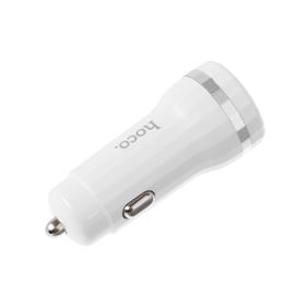 

Автомобильное зарядное устройство Hoco Z27 QC3.0, 2хUSB, 2.4 А, кабель Type-C, 1 м, белое