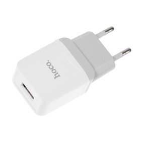 

Сетевое зарядное устройство Hoco C22A, 1хUSB, 2.4 А, белое