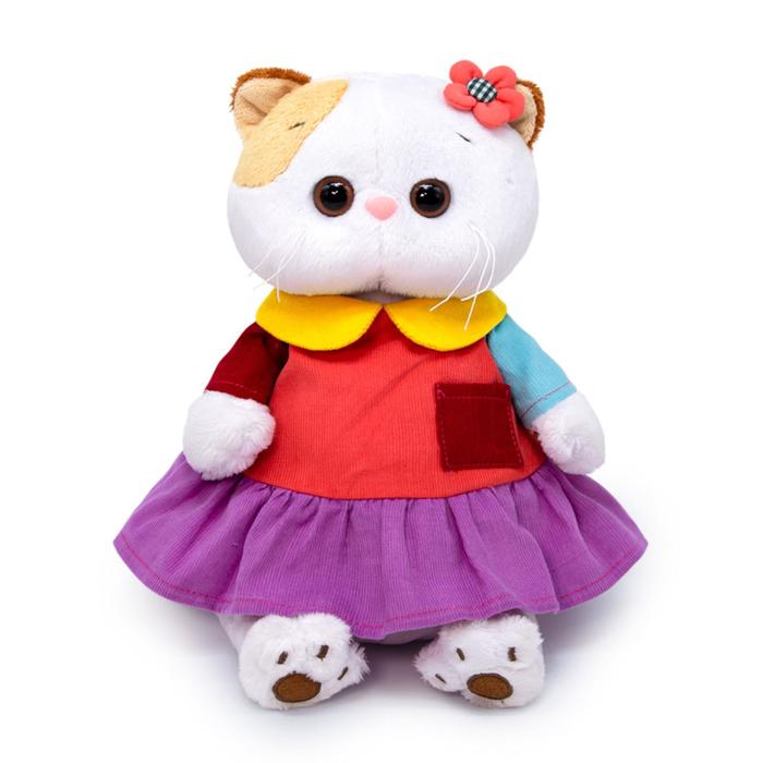 Мягкая игрушка «Кошечка Ли-Ли», в ярком платье, 27 см мягкая игрушка ли ли в нежно сиреневом платье 27 см