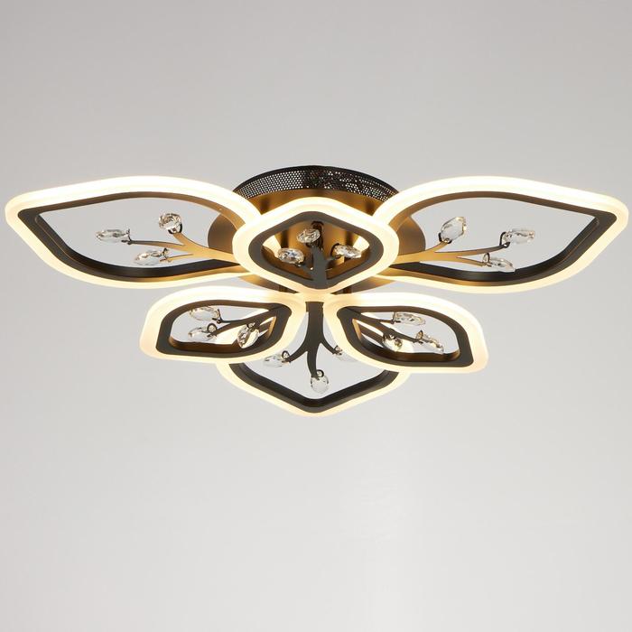 

Люстра с ПДУ 1533/6BK LED 114Вт 3000-6000К диммер черный 60х60х10 см