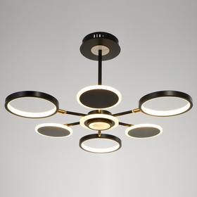 

Люстра 1857/7BK LED 84Вт 3000-6000К черный 66х68х40 см