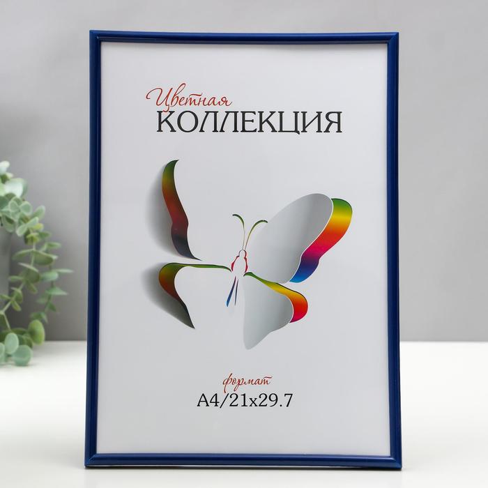 

Фоторамка Цветная коллекция 21х29,7 (A4) 6103-A4E синий (12/24)