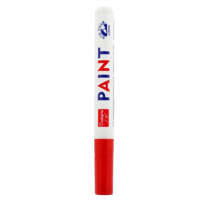 цена Маркер - карандаш, краска для шин водонепроницаемая на масляной основе, красный
