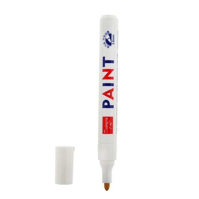 фото Маркер - карандаш, краска для шин водонепроницаемая на масляной основе, белый