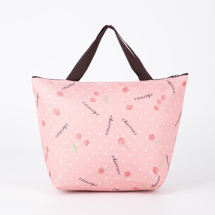 

Термосумка на молнии 9,5 л, наружный карман, цвет розовый