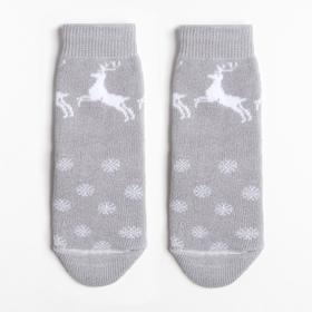 Носки детские махровые, цвет серый, размер 10