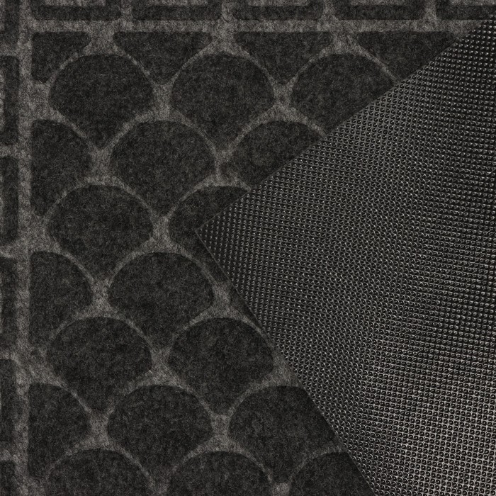 Коврик влаговпитывающий «Чешуйки», 40×60 см, цвет серый