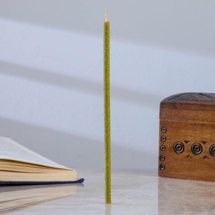 фото Свеча магическая медовая с можжевельником для защиты дома «можжевеловые», 12 штук