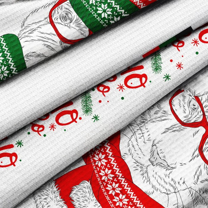 

Комплект вафельных полотенец Sweet santa, размер 45х60 см, 3 шт