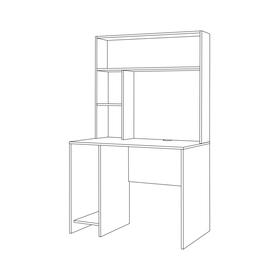 

Стол компьютерный Комфорт 12.72, 1000х600х1654, Дуб сонома/Белый