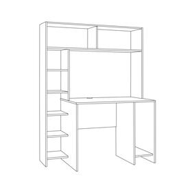 

Стол компьютерный Комфорт 12.73, 1267х602х1654, Дуб сонома/Белый