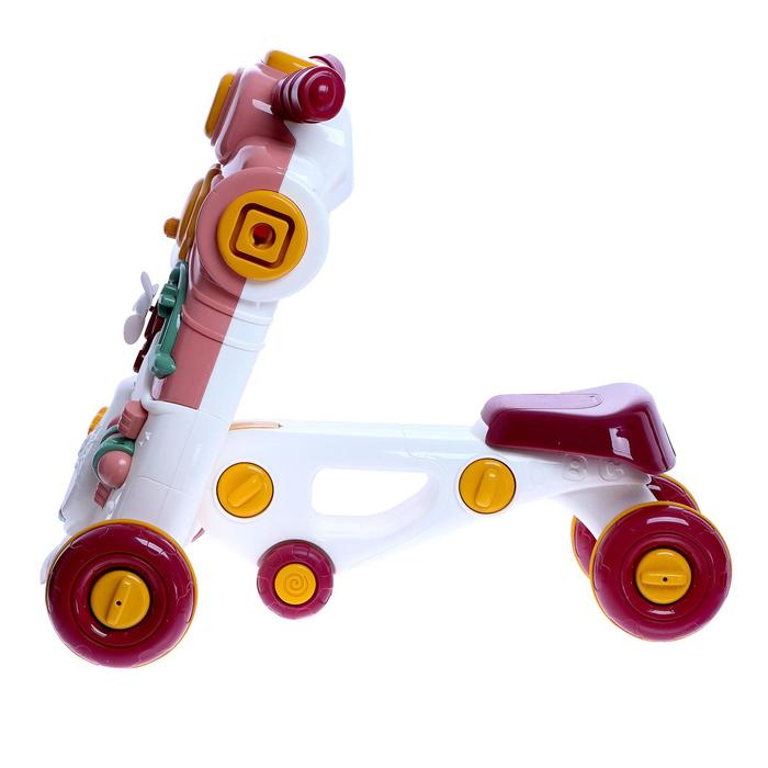 

Каталка-ходунок «Первый транспорт», звуковые и световые эффекты, цвет розовый