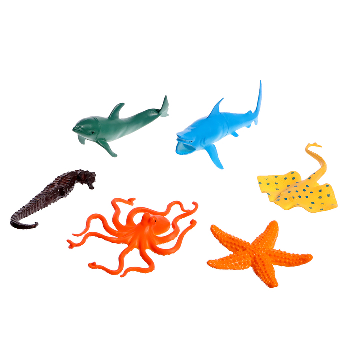 Набор морских животных «Подводное братство», 6 штук, МИКС