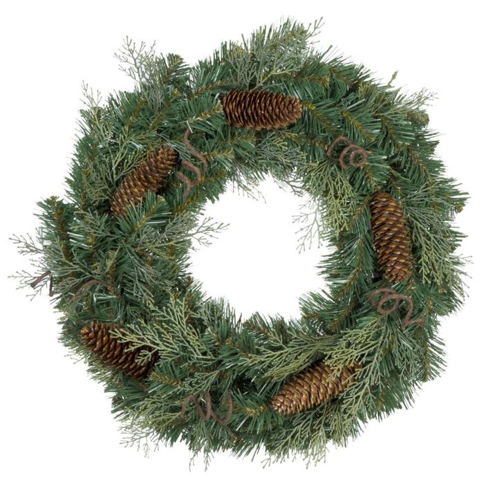 Венок «Версаль», 60, см 30 теплых белых LED ламп