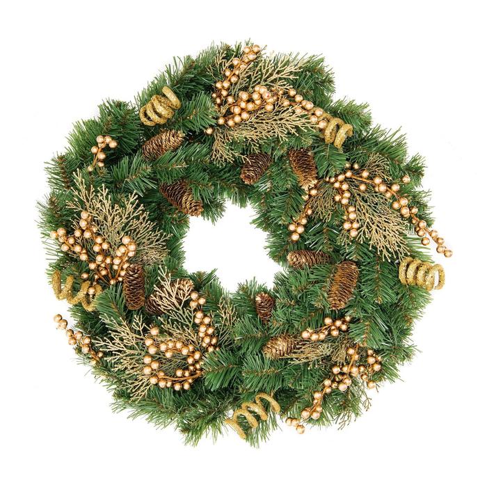 Венок «Элитный», 60 см, золото