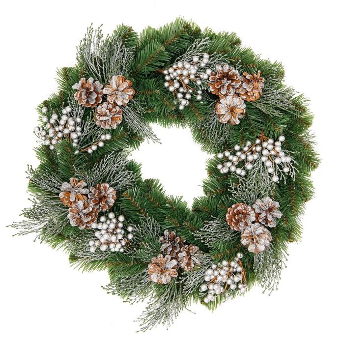 Венок «Элитный», 60 см, серебро